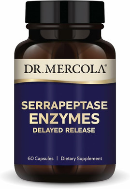 Dr. Mercola Serrapeptase Enzymes - Supports Healthy Cellular Function - Delayed Release - Non-Gmo, Gluten-Free & Soy-Free - 60 Capsules