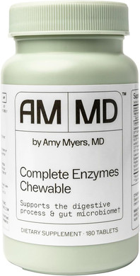 Amy Myers Md Digestive Enzymes Chewable  Complete Enzymes Support Leaky Gut, Acid Reflux, Gas, Bloating, Gluten Exposure  Amylase, Lipase, Lactase, Alkaline, Protease, Sucrase + More  180 Tablets