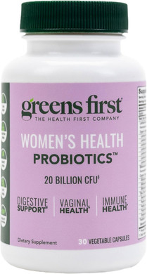 Greens First WomenS Health Probiotics - Probiotic For Ph Balance - 20 Billion Cfu - Support For Digestive, Immune & Vaginal Health Non-Gmo/Gluten-Free/Dairy-Free/Soy-Free (30 Vegetable Capsules)