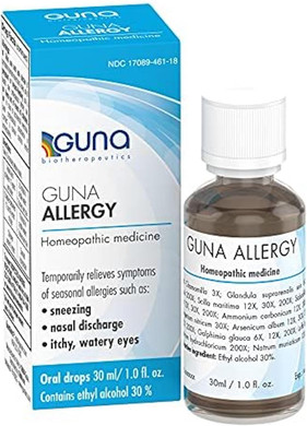 Guna Allergy Homeopathic Natural Allergy Relief Histaminum Hydrochloricum 200X, Multi Symptom Non-Drowsy, Homeopathic Decongestant & Allergy Medicine  30 Ml