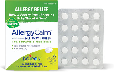 Boiron Allergycalm Tablets For Relief From Allergy And Hay Fever Symptoms Of Sneezing, Runny Nose, And Itchy Eyes Or Throat - 120 Count