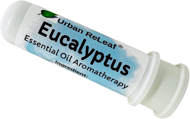 Urban Releaf Eucalyptus Essential Oil Aromatherapy Nasal Inhaler  Pure Undiluted Australian Myrtaceae Oil, Easy Open Snap Top. Made In Usa. Alcohol-Free. No Mess. Pocket Size