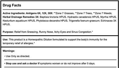 Progena - Allergena Zone 7 (1 Fl Ounce)