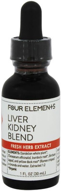 Liver Kidney Blend Herbal Tincture Four Elements Organic Herbals 1 Oz Liquid
