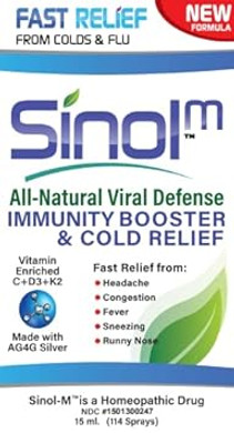 Sinol Viral Defense 15 Ml. 57 Doses. Contains All Natural Viral Fighting Ingredients Including Silver And Povidone Iodine. Use In Crowded Areas, Travel, Restaurants Etc. Use Daily
