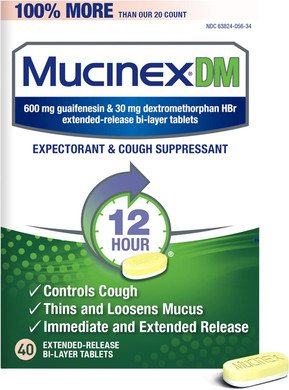 Mucinex Dm 12 Hr Expectorant & Cough Suppressant Tablets 40Ct