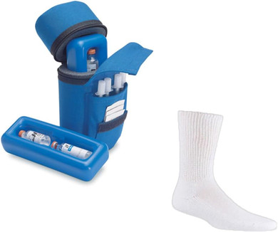 Insulin Protector Case Blue And Diasox Bundle | Ipblue-Diasox-Md