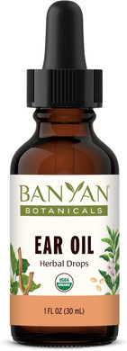 Banyan Botanicals Ear Oil  Organic Herbal Oil Ear Drops With Ashwagandha And Garlic  Soothing And Comforting For The Ears  1 Oz  Non Gmo Sustainably Sourced Vegan