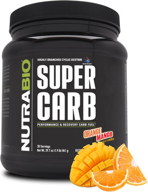 Nutrabio Super Carb, Carbohydrate Powder With Cluster Dextrin & Electrolytes, Advanced Carb Supplement Powder For Workout Fuel, Performance, And Muscle Recovery, Cyclic Dextrin, Unflavored, 60 Sv