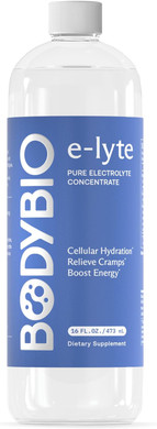 Bodybio E-Lyte - Liquid Electrolyte Concentrate For Clean Hydration, Energy & Cramp Relief - No Sugar, No Artificial Flavors, No Fillers, Keto Friendly