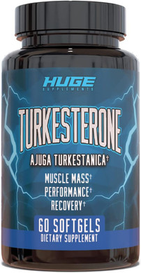 Turkesterone Supplement (500Mg) Ajuga Turkestanica Extract, Improve Lean Muscle Mass, Exercise Performance, Improve Muscle Recovery With Our Softgel Absorption Technology (60 Softgels)