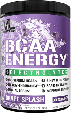 Evl Bcaas Amino Acids Powder - Bcaa Energy Pre Workout Powder For Muscle Recovery Lean Growth And Endurance - Rehydrating Post Workout Recovery Drink With Natural Caffeine - Rocket Pop
