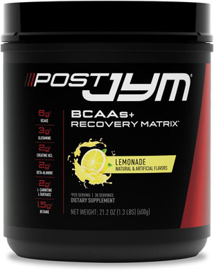 Jym Supplement Science Post Jym Active Matrix Mandarin Orange Amino Recovery Powder Pure Creatine Hcl, BcaaS, Glutamine, Carnitine, Betaine, Taurine For Strength, Repair, Performance 30 Servings