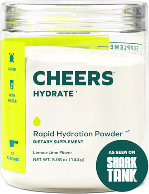 Cheers Hydrate | Oral Rehydration Solution | Electrolytes For Rapid Hydration | Lemon Lime Flavor | 12 Servings | Electrolyte Supplement With Sodium, Potassium, Glucose