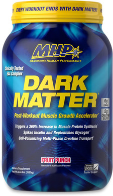 Maximum Human Performance Mhp Dark Matter Post Workout, Recovery Accelerator, W/Multi Phase Creatine, Waxy Maize Carbohydrate, 6G Eaas, Orange Crush, 20 Servings, 55 Oz