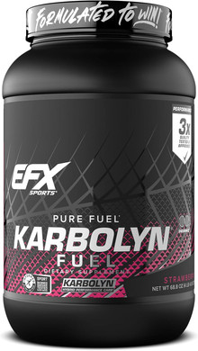 Efx Sports Karbolyn Fuel | Fast-Absorbing Carbohydrate Powder | Carb Load, Sustained Energy, Quick Recovery | Stimulant Free | 35 Servings (Strawberry)