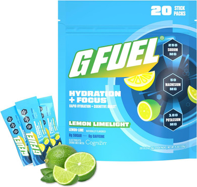 G Fuel Electrolytes Powder For Instant Hydration And Focus | Sugar Free, Strawberry Flavor, Electrolyte And Nootropic Drink Mix To Sharpen Mental Focus, 20 Servings