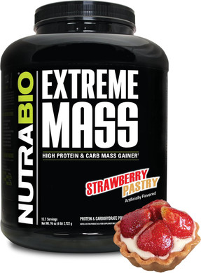 Nutrabio Extreme Mass Gainer Protein Powder, 53G Protein, Clean Weight Gainer, Increase Muscle Mass, Full Spectrum Amino Acid - Chocolate, 6 Pound