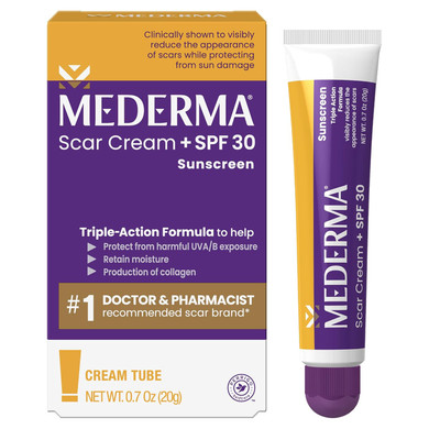 Mederma Scar Cream Plus Spf 30, Sunscreen, Protects From Sun Damage, Reduces The Appearance Of Scars