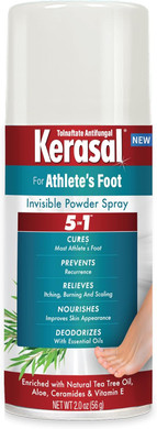 Kerasal 5-In-1 Athlete'S Foot Invisible Powder Spray, Athlete'S Foot Spray, 2 Oz