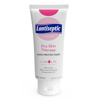 Dermarite'S Lantiseptic Dry Skin Therapy Skin Protectant - Scented Moisturizing Cream, Enriched With 30% Lanolin - 4 Oz. Tube, 12 Count