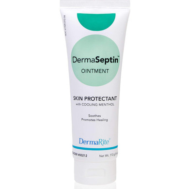 Dermarite'S Dermaseptin Ointment, Skin Protectant - With Cooling Menthol, Soothes And Promotes Healing, Fragrance-Free - 4 Oz. Tube, 24 Count