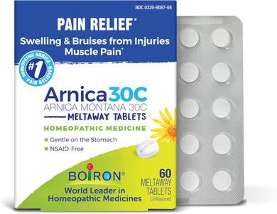 Boiron Arnica 30C Tablets For Pain Relief From Muscle Pain, Joint Soreness, Swelling From Injury Or Bruises - 60 Count