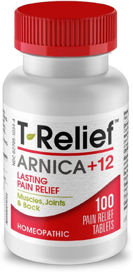 T-Relief Arnica +12 Natural Actives - Whole Body Fast-Acting Formula For Women & Men - 100 Tablets
