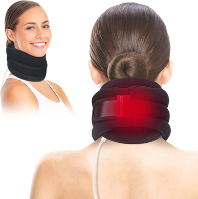 Heated Neck Brace For Pain Relief And Support, Soft Foam Cervical Collar With Heating Pad, Adjustable Neck Support Brcae For Relax And Pressure Relief
