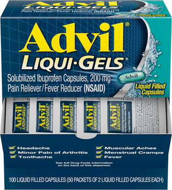 Advil Liqui-Gels Pain Reliever And Fever Reducer, Pain Medicine For Adults With Ibuprofen 200Mg For Headache, Backache, Menstrual Pain And Joint Pain Relief - 40 Liquid Filled Capsules