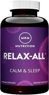 Mrm Nutrition Relax-All® | Dietary Supplement For Better Sleep | With Gaba, L-Theanine & Ashwagandha | Drug-Free, Non-Habit Forming | Non-Gmo | Vegan + Gluten Free | 15 Servings
