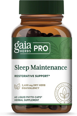 Gaia Herbs Pro Sleep Maintenance - Adrenal Health & Sleep Support* - Supplement With Ashwagandha Magnolia Bark & Jujube Date - Vegan Gluten-Free - 60 Liquid-Filled Capsules (30 Servings)