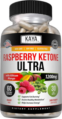 Kaya Naturals Keto Diet Raspberry Ketone - Weight Loss Supplement, Appetite Control, Boost Metabolism - 30 Count