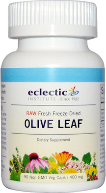 Eclectic Institute Non-Gmo Olive Leaf | Immune Support | 90 Ct (400 Mg)