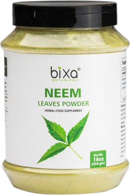 Bixa Botanical Neem Leaf Powder | Azadirachta Indica | 1 Pound / 16 Oz | Ayurvedic Anti Allergic Herbal Supplement | Gluten Free, Non-Gmo, Steam Treated, Vegan, 100% Pure