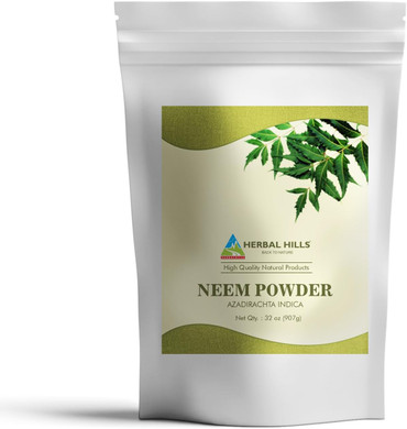 Herbal Hills Neem Powder Azadirachta Indica Pure Neem Leaf/Leaves Powder 16 Oz