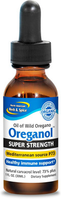 North American Herb & Spice Super Strength Oreganol - 0.45 Fl. Oz. - Unprocessed, Wild, Organic Oregano Oil - Mediterranean Source P73 - Non-Gmo - 194 Servings