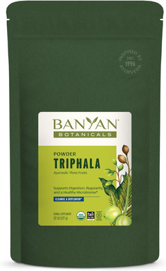 Banyan Botanicals Triphala Powder - Organic Digestion Supplement With Amla, Haritaki & Bibhitaki  Digestion, Colon Support & Healthy Gut Microbiome*  3.5 Oz  Non-Gmo Sustainably Sourced Vegan
