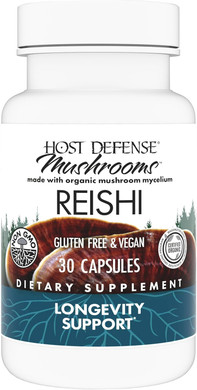 Host Defense Reishi Capsules - Heart & Immune Health Support Supplement - Mushroom Supplement To Support Energy & Vitality - Reishi Supplement To Aid Overall Well-Being - 120 Capsules (60 Servings)