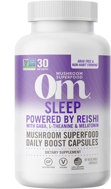 Om Mushroom Superfood Relax Gummies, 28 Servings, Blueberry Gummy Supplement With Reishi And Ashwagandha For Stress Relief