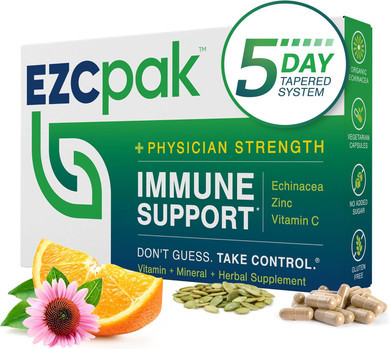 Ezc Pak 5-Day Tapered Immune Support Booster - Vitamin Immune Support Supplement, Echinacea, Zinc Vitamin C, Vitamins For Immune System Support, Immune Boosters For Adults - Immune Support Vitamins