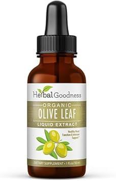Herbal Goodness Olive Leaf Extract Liquid 1Oz - For Immune Boost, Cadiovascular Support, Cognitive Wellbeing, Improved Skin Health And Digestive Comfort With Antioxidants - 1 Bottle
