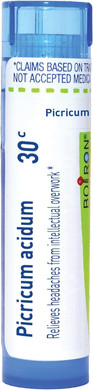 Boiron Picricum Acidum 30C For Headachess From Intellectual Overwork - 80 Pellets