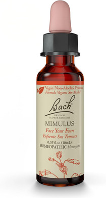 Bach Original Flower Remedies, Mimulus (Non-Alcohol Formula) - Face Your Fears - Natural Homeopathic Flower Essence For Emotional Balance - Vegan, Gluten Free, Sugar Free - 10Ml Dropper