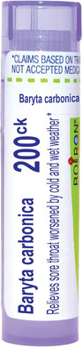 Boiron Baryta Carbonica 200Ck For Sore Throat Worsened By Cold & Wet Weather - 80 Pellets