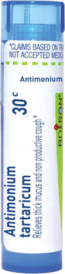Boiron Antimonium Tartaricum 30C Homeopathic Medicine For Cough - 80 Pellets