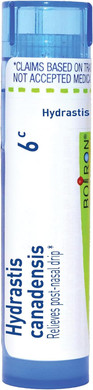Boiron Hydrastis Canadensis 6C Homeopathic Medicine For Postnasal Drip - 80 Pellets