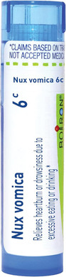 Boiron Nux Vomica 6C Homeopathic Medicine For Hangover Relief - 80 Pellets