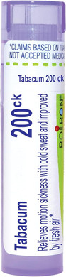 Boiron Tabacum 200Ck Homeopathic Medicine For Motion Sickness With Cold Sweat - 80 Pellets