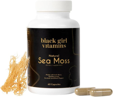Black Girl Vitamins - Irish Sea Moss Capsules (500 Mg) For Immune Support - Organic Sea Moss